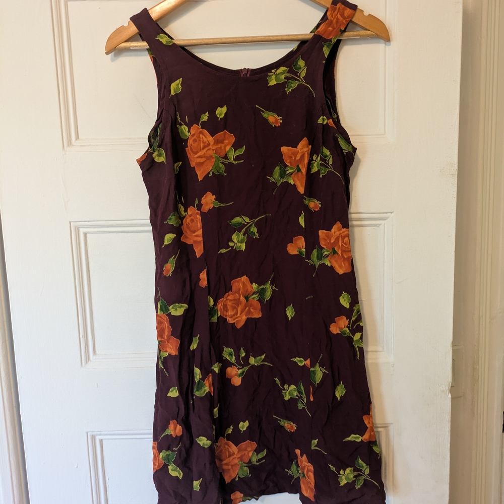 Vintage Floral Sleeveless Dress